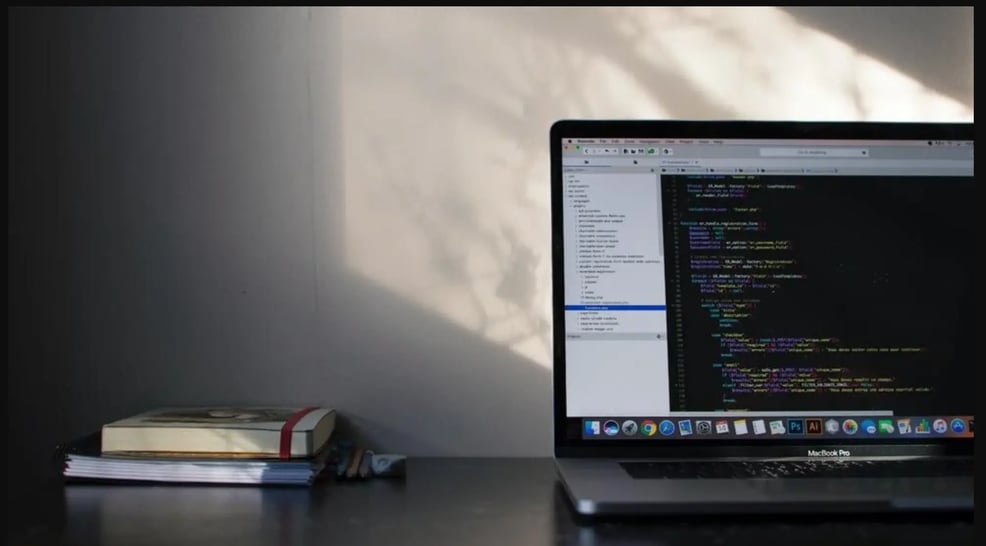 macbook showing programming language